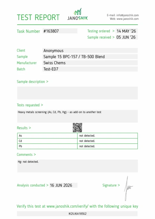 BPC-157 + TB-500 (Blend) lab report