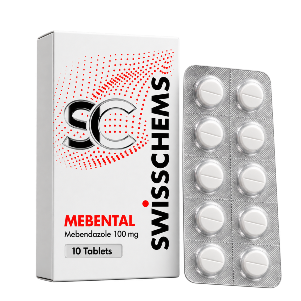 Mebental 100mg (Mebendazole 100mg, 10 Tablets)