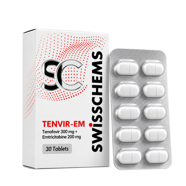 Tenvir-EM (Tenofovir 300mg + Emtricitabine 200mg, Cipla, 30 Tablets)