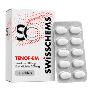 Tenof-EM (Tenofovir 300mg + Emtricitabine 200mg, Hetero, 30 Tablets) — SwissChems